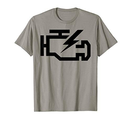 Check Engine Light Symbol Funny Auto Mechanic for men women T-Shirt
