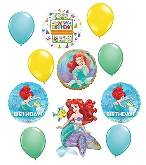 Little Mermaid Party Supplies Ariel Table Topper Birthday Balloon Bouquet Decorations