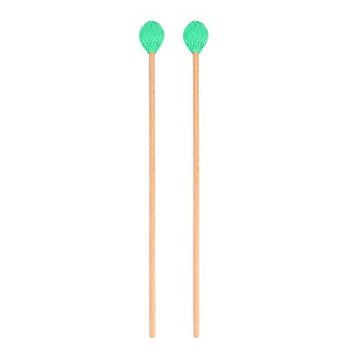 Marimba Mallets, Marimba Sticks Marimba Parts Percussion Mallets Marimba Accessory Percussion Instruments Accessory With Wool Heads And Beech Handles For Intermediate Players-Green-