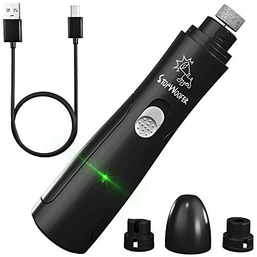 STOPWOOFER Dog Nail Grinder - Professional Dog Nail Trimmers for Small Medium and Large Dogs and Cats - Rechargeable Pet Nail Trimmer Painless Paws Grooming - Pet Nail Grinder for Dogs STOPWOOFER Dog Nail Grinder - Professional Dog Nail Trimmers for Small Medium and Large Dogs and Cats - Rechargeable Pet Nail Trimmer Painless Paws Grooming - Pet Nail Grinder for Dogs