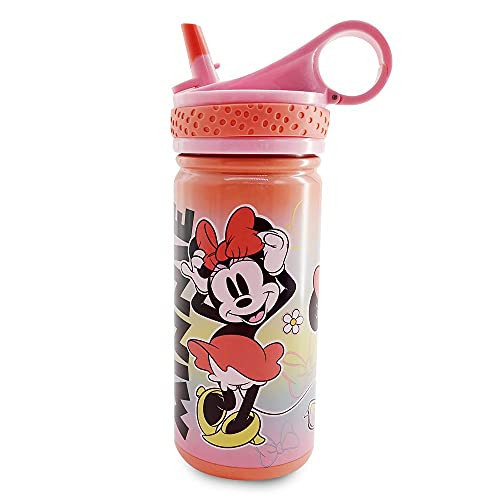Disney Minnie Mouse Stainless Steel Water Bottle with Built-In Straw