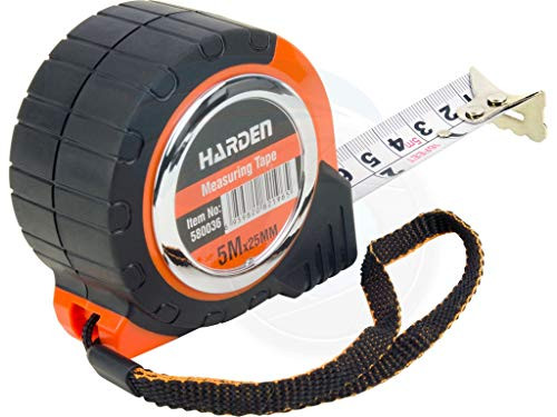 5M 16.5FT Carpenter Rubber Heavy Duty Measuring Tape Metric Imperial