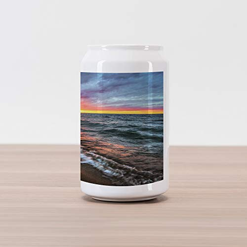 Ambesonne Driftwood Cola Can Shape Piggy Bank, Driftwood on The Shores of The Lake Set Against The Sunset Horizon Image, Ceramic Cola Shaped Coin Box Money Bank for Cash Saving, Blue Grey Orange Ambesonne Driftwood Cola Can Shape Piggy Bank, Driftwood on The Shores of The Lake Set Against The Sunset Horizon Image, Ceramic Cola Shaped Coin Box Money Bank for Cash Saving, Blue Grey Orange