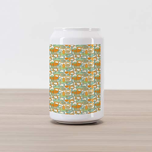 Ambesonne Abstract Cola Can Shape Piggy Bank, Colorful Geometrical Shapes with Gaps Circles Oval Lines Mix Pattern, Ceramic Cola Shaped Coin Box Money Bank for Cash Saving, Orange Green Pale Blue Ambesonne Abstract Cola Can Shape Piggy Bank, Colorful Geometrical Shapes with Gaps Circles Oval Lines Mix Pattern, Ceramic Cola Shaped Coin Box Money Bank for Cash Saving, Orange Green Pale Blue