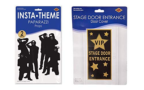 2 Pack of 2 Beistle Paparazzi Props Party Accessory with VIP Stage Door Entrance Door Cover Party Accessory