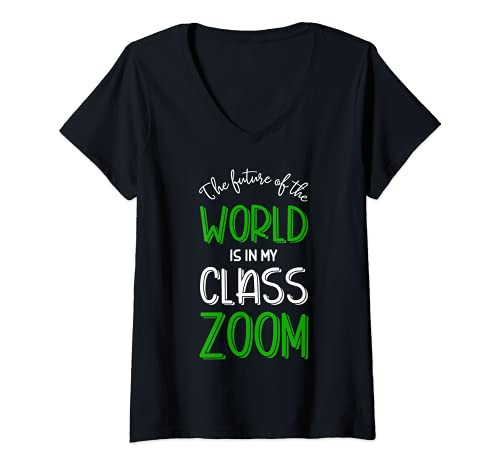 Womens Virtual Remote Class Zoom Tshirt V-Neck T-Shirt