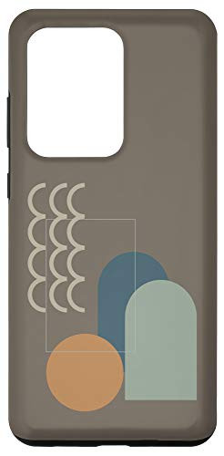 Galaxy S20 Ultra Minimalist Modern Abstract Geometric Shapes Earthy Brown Case