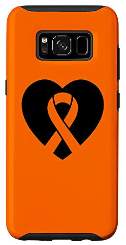 Galaxy S8 Leukemia Awareness Products Orange Ribbon Heart Case