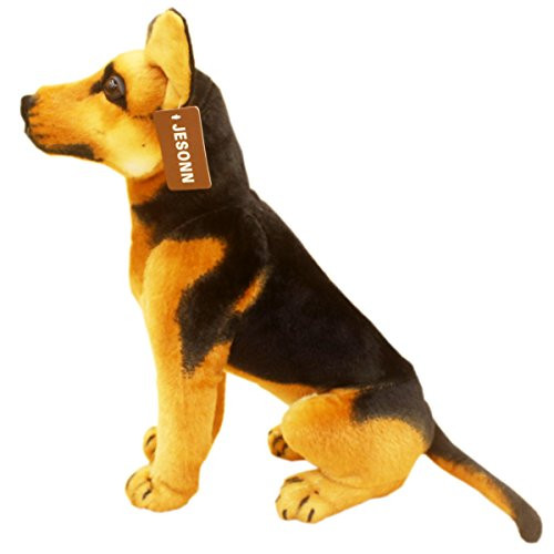 JESONN Lifelike Stuffed Animals Toys Sitting Dog Plush (Shepherd, 12 Inches)