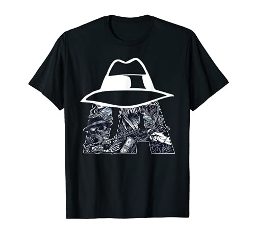 Mens Lowrider Hat LA Chicano Cholo Los Angeles Low Rider T-Shirt