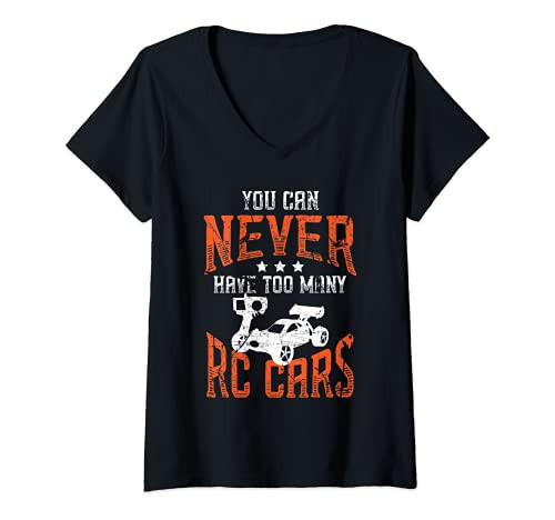 Womens You Can Never Have Too Many RC Cars Remote Control Buggy V-Neck T-Shirt