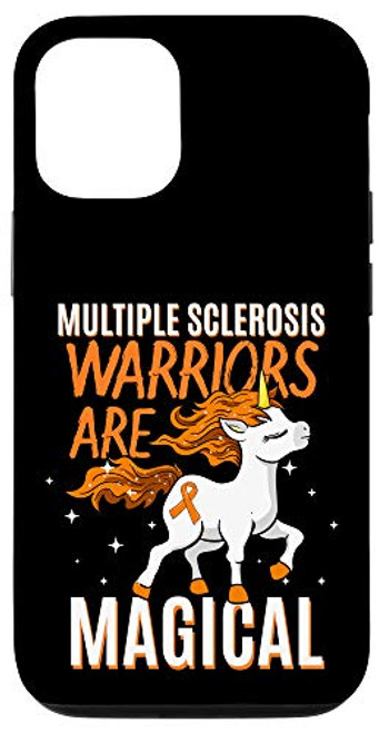 iPhone 12/12 Pro Multiple Sclerosis Warriors Magical Unicorn Orange Ribbon Case iPhone 12/12 Pro Multiple Sclerosis Warriors Magical Unicorn Orange Ribbon Case