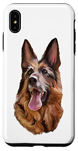 iPhone XS Max Cute German Shepherd Dog Brown Case
