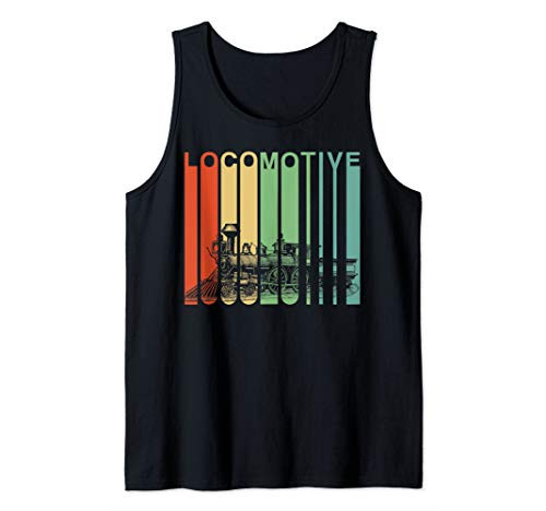 Vintage Retro Train Steam Engine Locomotive Railway Gift Tank Top Vintage Retro Train Steam Engine Locomotive Railway Gift Tank Top