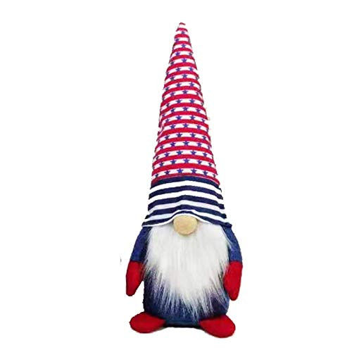 SKOLL Patriotic Gnomes Plush Dolls 4th of July Independence Day Decor Handmade Swedish Gnome Tomte Ornaments Veterans Day Memorial Day Decoration American Style Home Tray Figurines