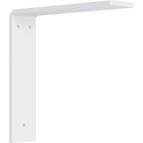 Ekena Millwork BKTM02X08X08HAPWH 2" W D x 8" H Hamilton Steel Bracket, White Primer, 2 Wx 8 Dx 8