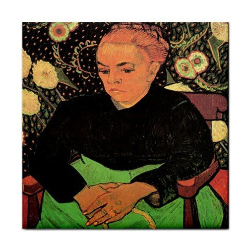 Madame Roulin Rocking the Cradle La Berceuse By Vincent Van Gogh Tile Trivet Madame Roulin Rocking the Cradle La Berceuse By Vincent Van Gogh Tile Trivet