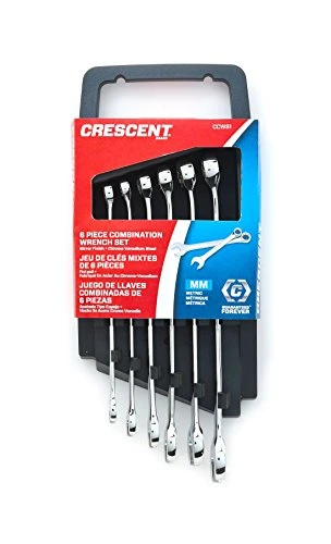 Crescent Brand CCWS1 6 Pc. Metric Combination Wrench Set