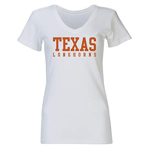 NCAA Texas Longhorns Womens Campus Classic Tee, White, X-Large