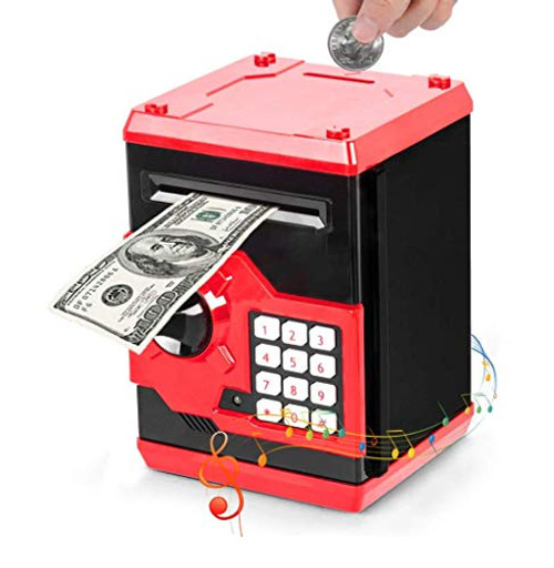 Cash Box Children ATM Bank Electronic Password Piggy Bank Mini ATM Money Safe Cash Coin Money Bank Children