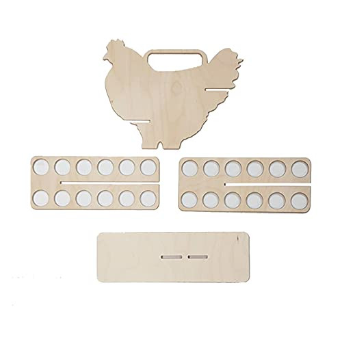 Abimy Egg Storage Rack, Egg Stand, Egg Holder, Portable Countertop Egg Rack, Egg Container, Kitchen Storage Organizing Rack, Wooden Egg Tray Household Refrigerator Organzier