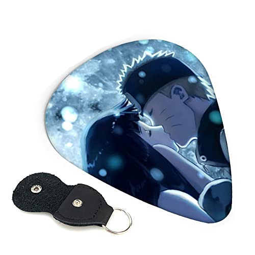 Naruto Guitar Picks 6 Pack Anime Pattern Printing Guitar Picks With A Leather Package Guitar Picks For Electric Guitar Acoustic Guitar