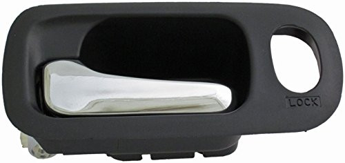 Dorman 92684 Front Driver Side Interior Door Handle for Select Honda Models, Black and Chrome