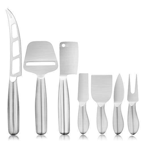 Cheese Knife, Eagmak 7-Piece Cheese Knives Set Cheese Knife Gift Set Stainless Steel Cheese Spreader Cheese Slicers Spreader & Fork Set Multipurpose Cheese Spreader Knives Cheese Knife, Eagmak 7-Piece Cheese Knives Set Cheese Knife Gift Set Stainless Steel Cheese Spreader Cheese Slicers Spreader & Fork Set Multipurpose Cheese Spreader Knives