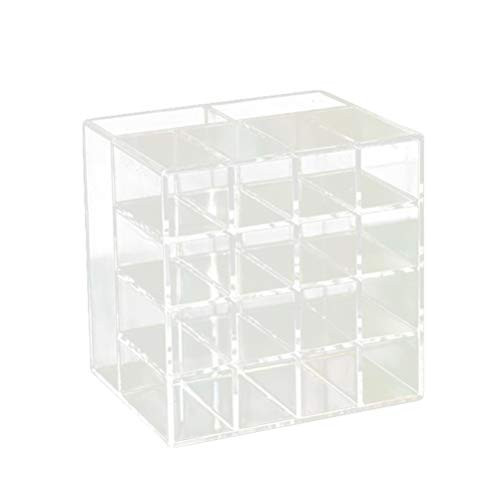Lurrose Lipstick Holder Clear Acrylic Lipstick Organizer Display Stand Cosmetic Makeup Storage Case Rack for Lipstick Makeup Brush Bottles