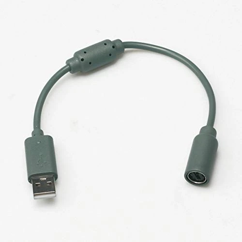 yan 2X USB Breakaway Dongle Cable Cord Adapter for Xbox 360 PC Wired Controller