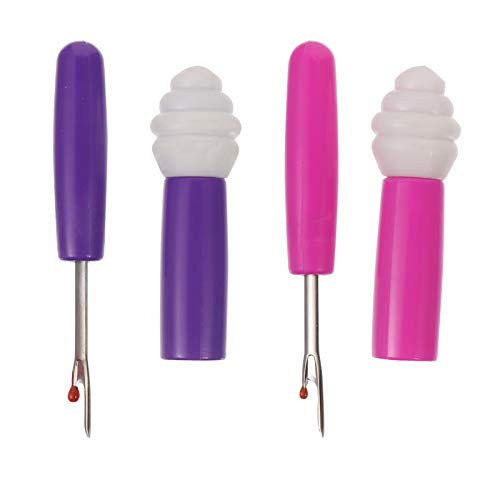 EXCEART 2Pcs Seam Rippers Thread Remover Stitch Unpicker Sharp Sewing Seam Thread Remover Stitch Rippers with Ergonomic Handles for Needle Work Patterns and Sewing Clothes