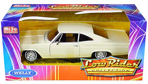 Welly Diecast 1965 Chevy Impala SS 396 Beige Low Rider Collection 1/24 Diecast Model Car by Welly 22417 Welly Diecast 1965 Chevy Impala SS 396 Beige Low Rider Collection 1/24 Diecast Model Car by Welly 22417