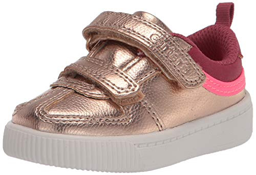 Carter's Girls Devin Sneaker, Rose Gold, 9 Wide Toddler