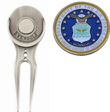 Air Force Golf Ball Marker  and  Slick Clip Divot Tool