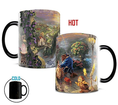 Thomas Kinkade's "Beauty and the Beast Falling In Love" Morphing Mugs