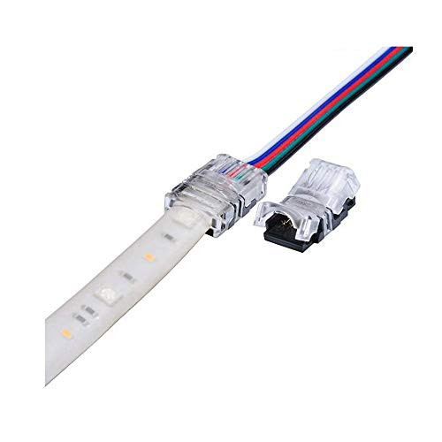 10pcs 5 Pin LED Strip to Wire Connector for 12mm RGBW RGBY Waterproof IP65 5050 LED Tape Light Connection Conductor