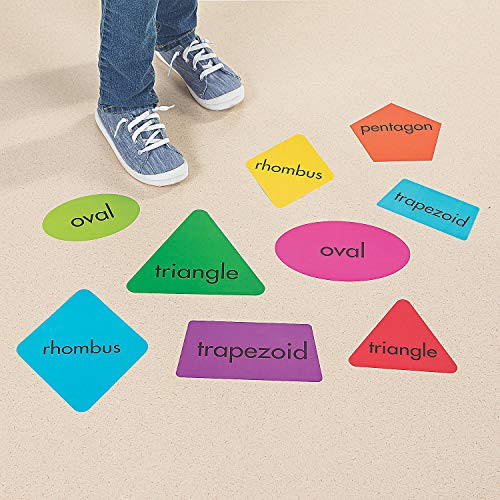 Fun Express Shape Floor Clings - 18 Pieces - Educational and Learning Activities for Kids Fun Express Shape Floor Clings - 18 Pieces - Educational and Learning Activities for Kids