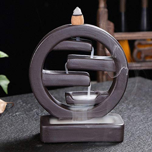 Incense Burner, Aromatherapy Incense Cones Burner Incense Stick Holder Porcelain Ceramic Backflow Incense Burner 10 Free Cones Home Decoration Handicraft Gift Backflow Incense Holder Round Shape Incense Burner, Aromatherapy Incense Cones Burner Incense Stick Holder Porcelain Ceramic Backflow Incense Burner 10 Free Cones Home Decoration Handicraft Gift Backflow Incense Holder Round Shape