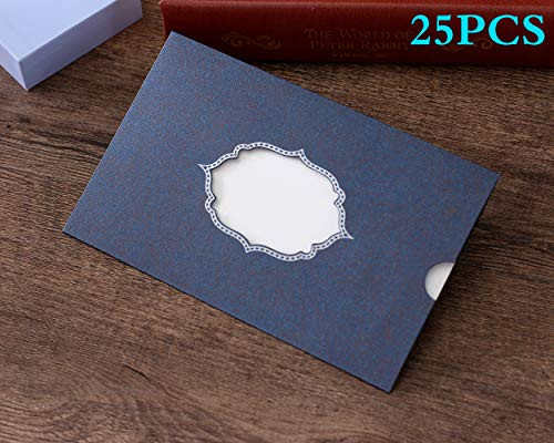 Tennove 25PCS Navy Blue Invitation Cards with Blank Inner Sheets and Envelopes for Wedding Invitations, Bridal Shower, Engagement, Birthday, Baby Shower (25PCS Invitations, B)