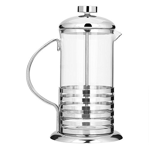 French Press Coffee Pot, Portable Stainless Steel Glass French Press Coffee Cup Pot Plunger Tea Maker-600Ml- French Press Coffee Pot, Portable Stainless Steel Glass French Press Coffee Cup Pot Plunger Tea Maker-600Ml-