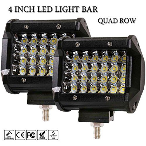 BAOLICY Led Light Bar, Led Pods Light,4 Led Pods Quad Row OSRAM Spot Beam LED Work Light 144W Waterproof Off Road Driving Fog Lights for Truck Car ATV Boat SUV Jeep UTV(2PCS) BAOLICY Led Light Bar, Led Pods Light,4 Led Pods Quad Row OSRAM Spot Beam LED Work Light 144W Waterproof Off Road Driving Fog Lights for Truck Car ATV Boat SUV Jeep UTV(2PCS)