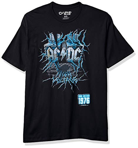 Liquid Blue AC/DC Live Wire High Voltage Short Sleeve Tee, Black, X-Large