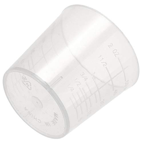 TOYANDONA 40pcs 60ml Plastic Measuring Cups with Scale Clear Graduated Cups for Mixing Paint Stain Epoxy Resin Lab Liquid Container