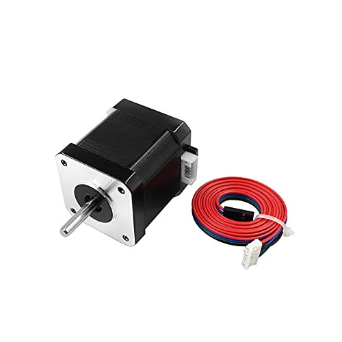 Voupuoda 3D Printer Motor 17HS8401S Stepper Motor Core Diameter 5mm Stepping Motors with 100cm Motor L-ead Wire Metal Stepper Motors for Machine 3D Printer Parts