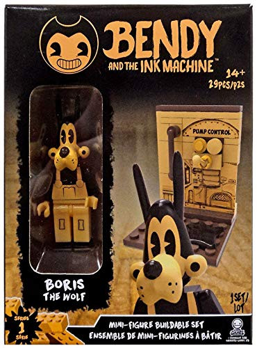 Basic Fun Bendy and The Ink Machine - Boris The Wolf Buildable Mini-Figure Set (29 Pieces)