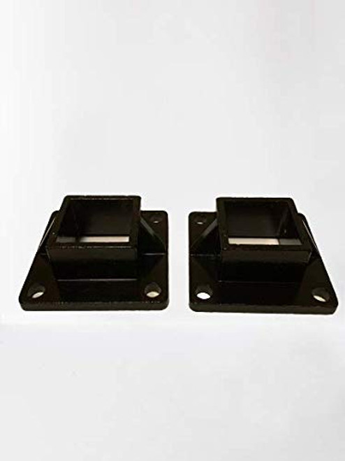 Floor Flange 2" x 2" Square Aluminum Fence Posts Heavy Duty, Deck Mount Black, Lot of 2 Pieces Floor Flange 2" x 2" Square Aluminum Fence Posts Heavy Duty, Deck Mount Black, Lot of 2 Pieces