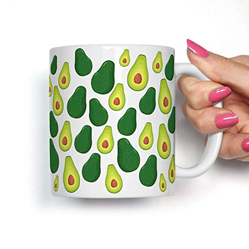11oz Coffee Cup Avocado Coffee Mug Microwave And Dishwasher Safe Ceramic Cup Great Gift Mug Funny Present