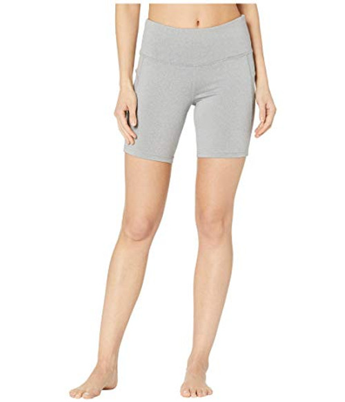 Jockey Women's Bike Short with Wide Waistband, Light Grey melange-07100, Small