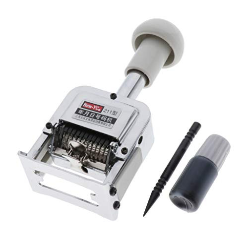 Milageto Automatic Number Stamp 11 Digits with Black Ink, Date Stamp, Self Inking