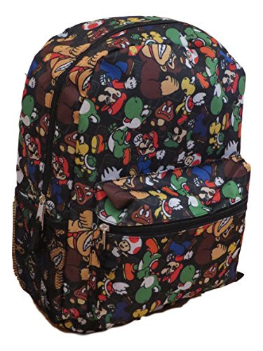Super Mario All Over Print Multi 16" Full Size Backpack